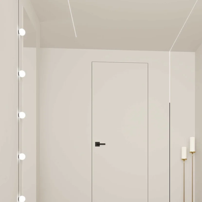 Just Black Minimalistisches Led Schienensystem Integration Wohnraum Beleuchtung