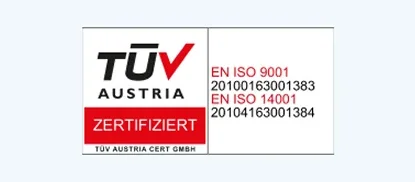 ISO CERTIFICATION TÜV AUSTRIA